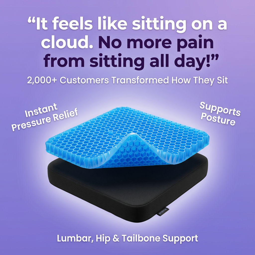 The Gel Cushion: Sit All Day Without Pain, Starting Day One